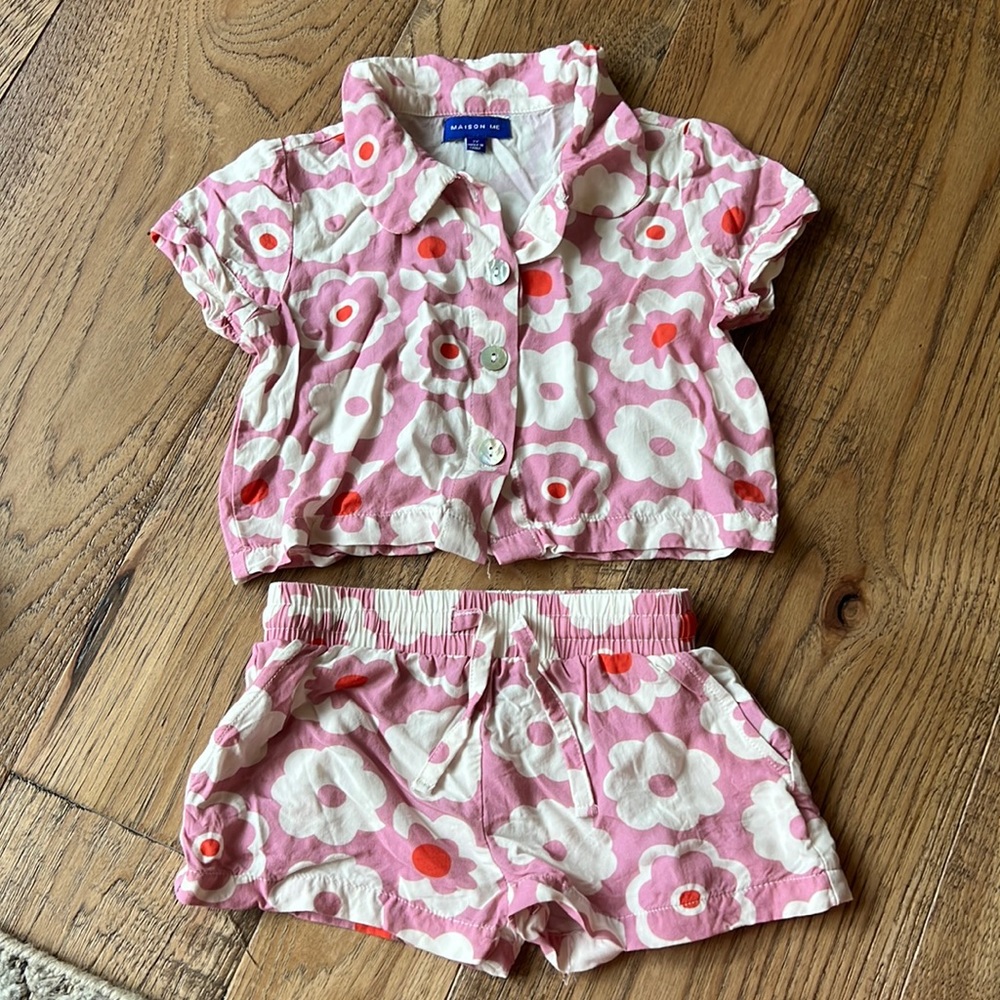 Maison Me Oka Cabana Set, Pink Retro Floral
